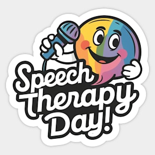 Speech Therapy Day Celebration Design Sticker